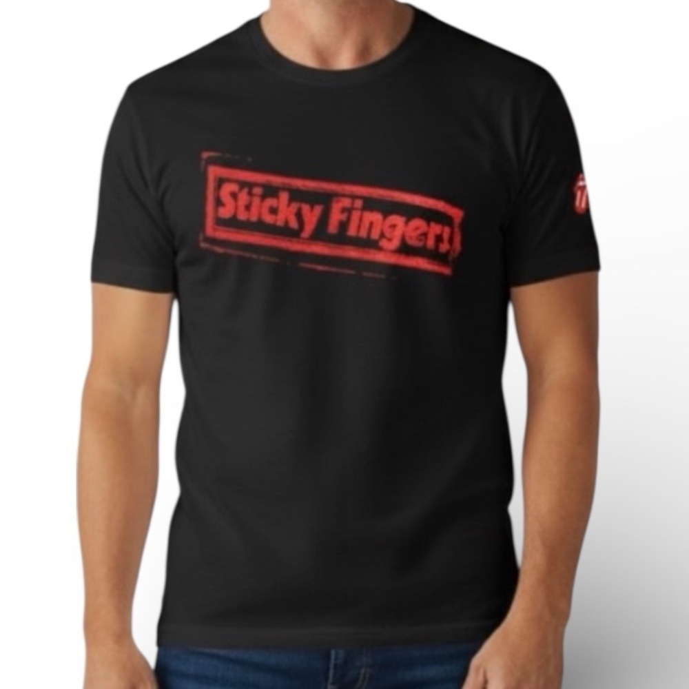 Rolling Stones Sticky Fingers Black Unisex Graphic NWT Band Tee – Small